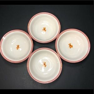 Lot of 4 Lipton Soup Bear Soup Bowls. Exclusively from Lipton & Gund.